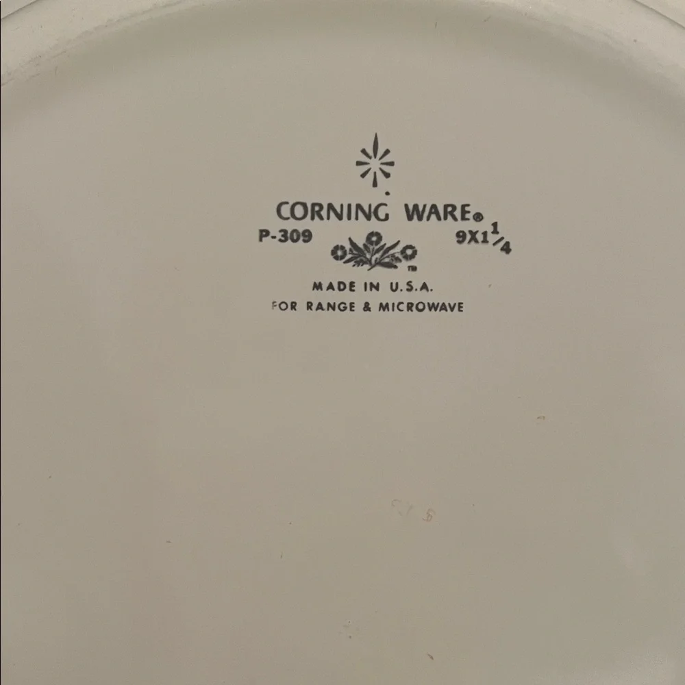 Vintage 1970's Corning Ware P-309 Blue Cornflower  9